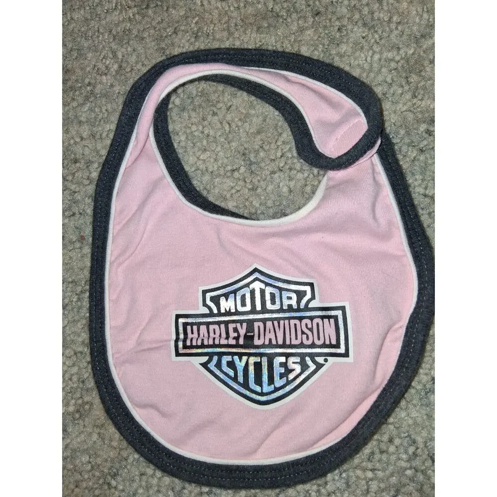 Harley-Davidson Baby Bib Lot Of 2 Size 0/3 Month And 6/9 month